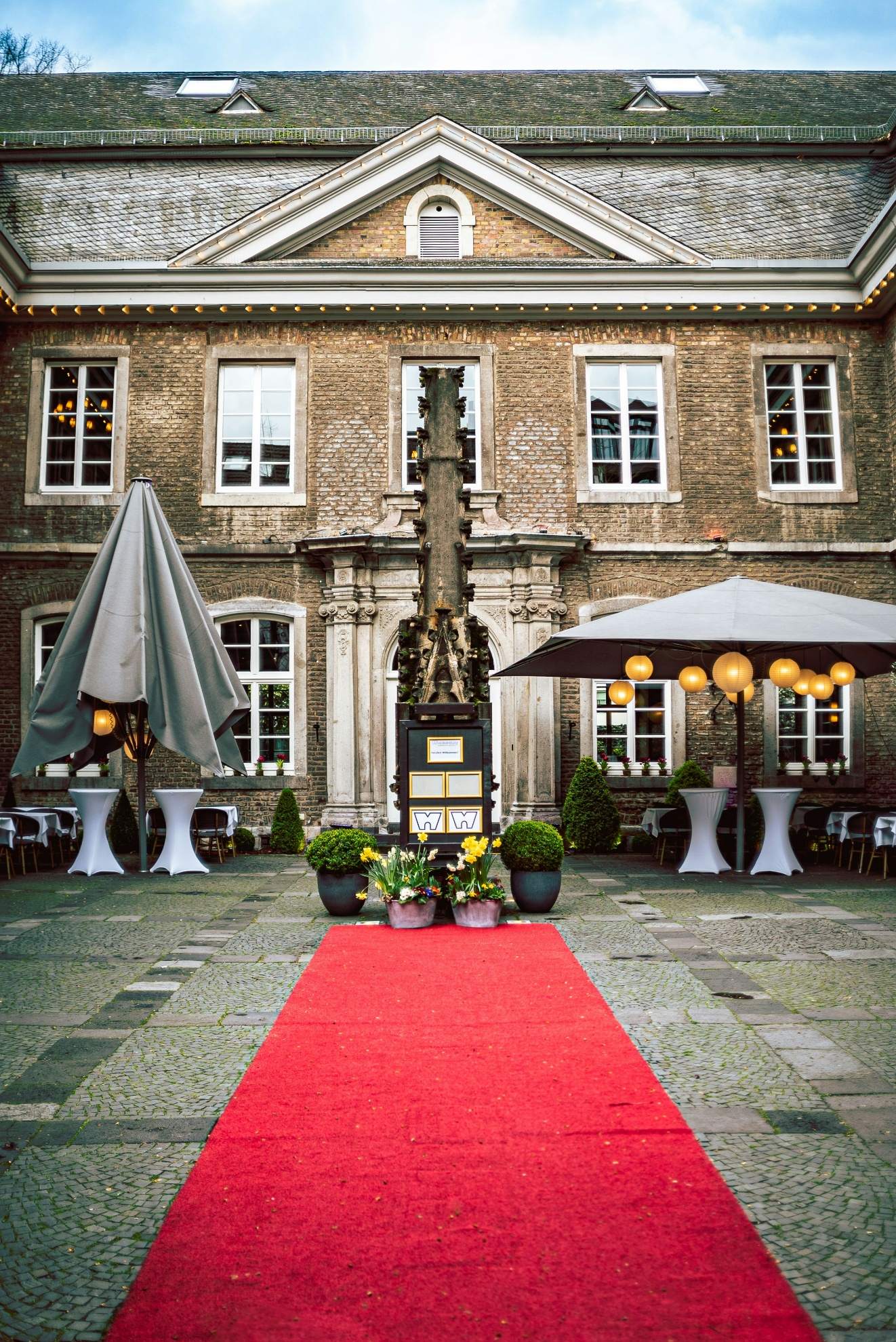 red carpet estate entrance
